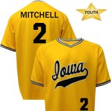 Iowa Hawkeyes Youth Baseball Mitchell Gold #2 Jersey