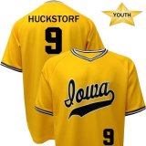 Iowa Hawkeyes Youth Baseball Huckstorf Gold #9 Jersey