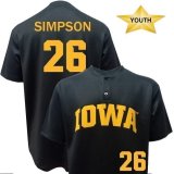 Iowa Hawkeyes Youth Baseball Simpson Black #26 Jersey