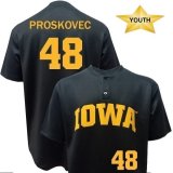 Iowa Hawkeyes Youth Baseball Proskovec Black #48 Jersey
