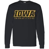 Iowa Hawkeyes Swimming and Diving Swimmer in I Tee - Long Sleeve