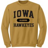 Iowa Hawkeyes Alumni Reverse Weave Crew Gold Sweat