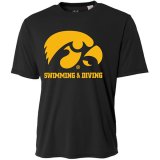 Iowa Hawkeyes Swimming and Diving Short Sleeve Tee - Black
