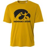 Iowa Hawkeyes Swimming and Diving Short Sleeve Tee - Gold