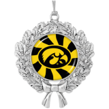 Iowa Hawkeyes Peppermint Wreath Ornament