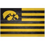 Iowa Hawkeyes AMERICANA Wood Sign