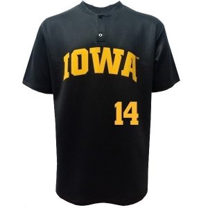 Iowa Hawkeyes Baseball Brecht Black #14 Jersey