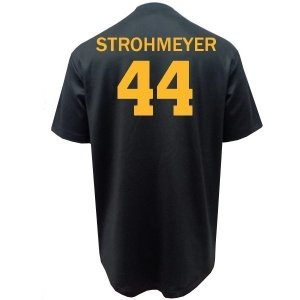 Iowa Hawkeyes Baseball Strohmeyer Black #44 Jersey