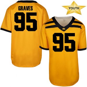 Iowa Hawkeyes Youth Graves Jersey