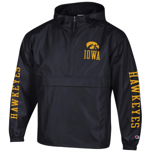 Iowa Hawkeyes 1/2 Zip Pack n Go Jacket