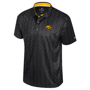 Iowa Hawkeye Football Print Polo
