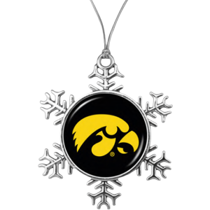 Iowa Hawkeyes Snowflake Ornament