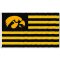 Iowa Hawkeyes Striped Applique Flag - Sleeve