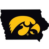 Iowa Hawkeyes Logo State Map Decal