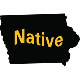 Iowa Hawkeyes Native State Map Decal
