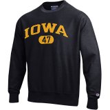 Iowa Hawkeyes Reverse Weave Black Crew Sweat